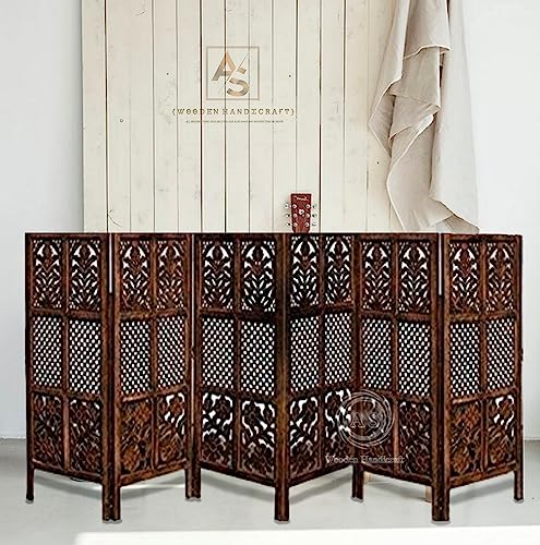 Image of Wooden Partition for Living Rooms Wall Dividers,Screen Separator Wall Divider for Hall Wall Panels for Living Room /Kitchen /Bedroom /Office /Restaurant (4-feet 6 Panel)