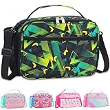 RHCPFOVR Kids Initial Lunch Bag - Insulated Lunch Box for Boys Girls,Washable Lunch Bag and Reusable Toddler Leak-proof Lunchbox for School and Daycare
