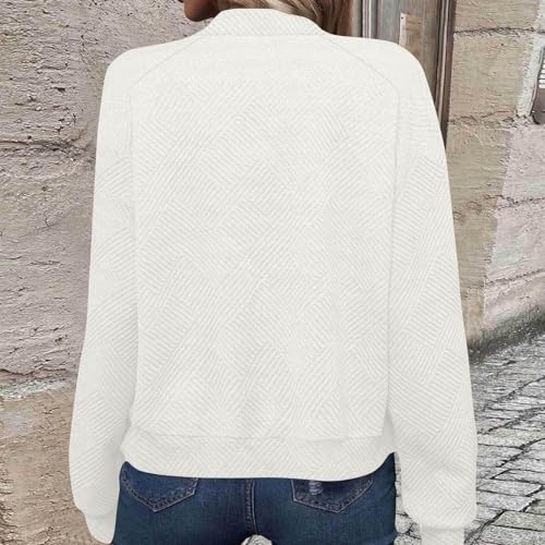 ABABC Bomber Jacket for Women Long Sleeve Zip Up Lightweight Jacket Casual Fashion Textured Fall Jackets 20253