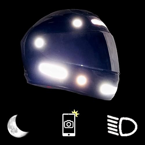 Miniatura 5 de customTAYLOR33 Calcomanías reflectantes de seguridad de grado de alta intensidad para motocicleta, bicicleta, snowboard, cascos de carreras o