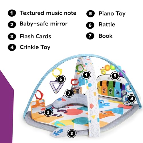 Baby Einstein 11749 4-In-1 Kickin' Tunes Music And Language Play Gym And Piano Tummy Time Activity Mat thumb #4