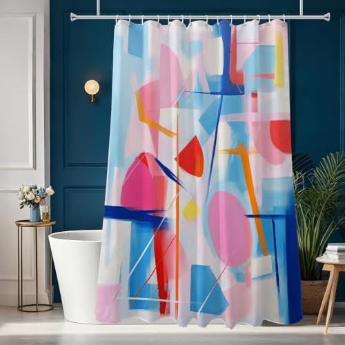 Rideau de douche imperméable lavable avec œillets antirouille 12 crochets - 3