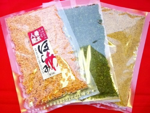 3点セットでお好み焼き・焼きそばをより美味しく三陸えび干しあみ40g+あおさ粉20g+削りぶし100g