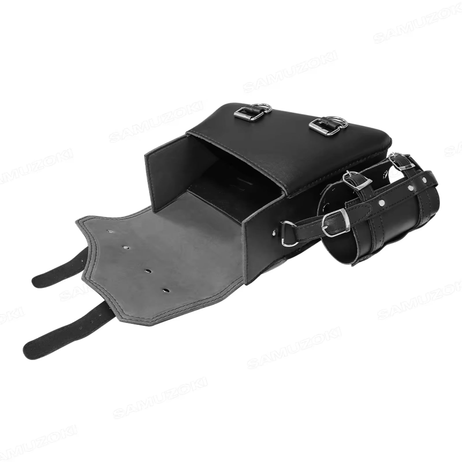 Compatibile Con Chopper Per Borsa Per Viaggio Sella In PU Nera Per Cruiser Con Modifica Degli Accessori Della Borsa Stoccaggio Moto Bollitore Sacche Moto(B)