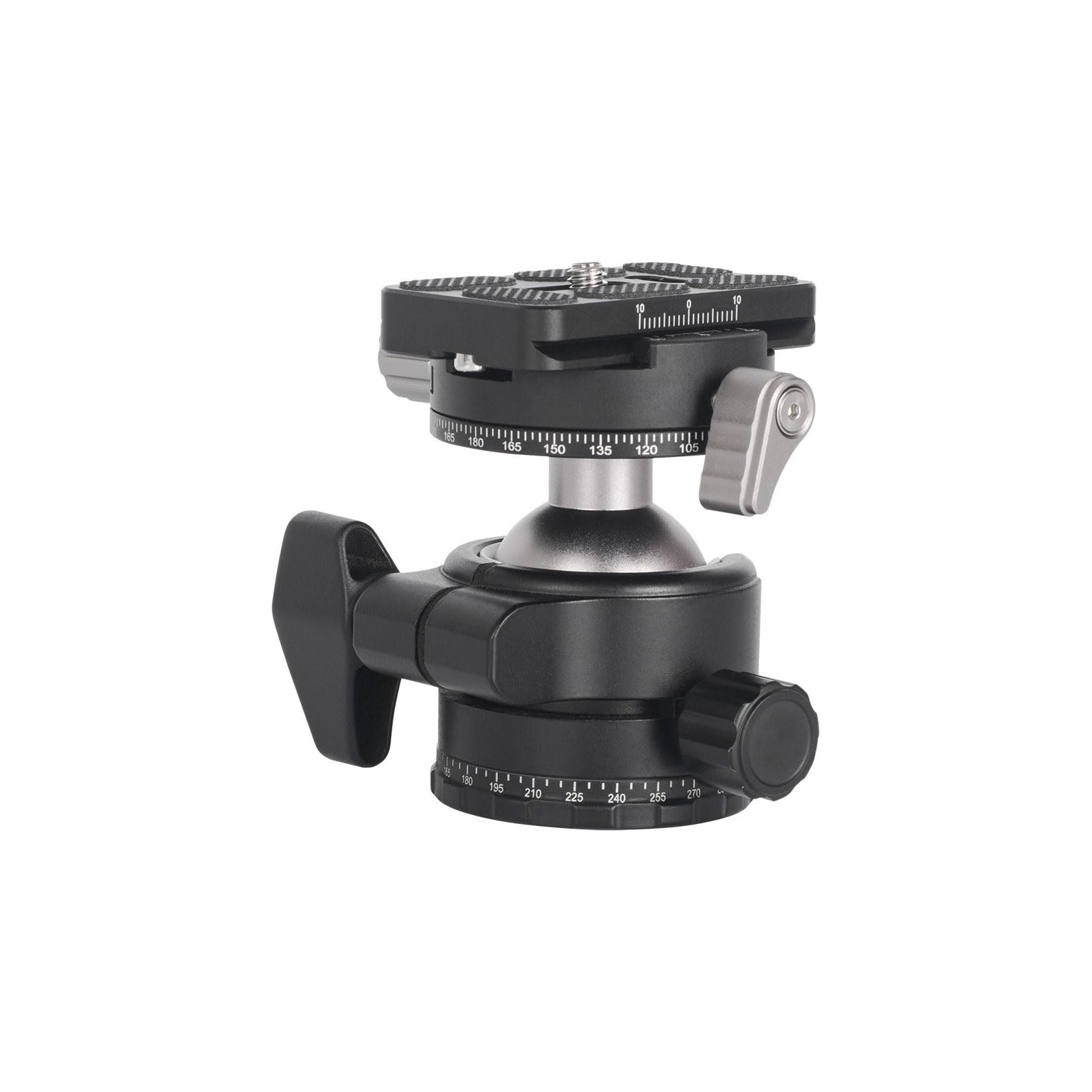HUIOP Testa per Treppiede per Fotocamera Panoramica Testa a Sfera a Bloccaggio Rapido Efficiente Fotografie di Viaggio Compatibilità Universale Materiale in Lega di Alluminio