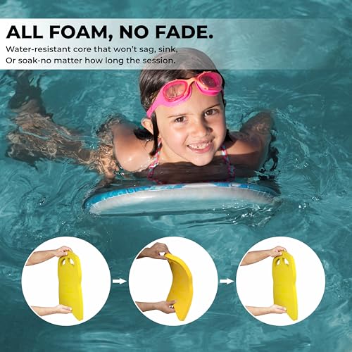 Image of Nivia SpeedBoard for Swimming, Sports Swimming Floats for Adults-Kids, Kickboard for Beginners Training, Float Pad with All Holding Angles (Yellow)