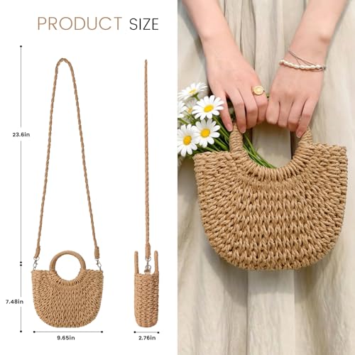 Image of Avisky Beach Purse Straw Crossbody Bags for Women Straw Purse Beach Bag Woven Summer Purses for Women 2026