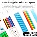 Yoobi 3 Ring Binders – 1.5 Inch Binder with Round D Rings and 2 Pockets, Durable, PVC-Free Organizer with 375 Sheets Capacity, 4- Pack Colored Binders with Plastic Cover for Office Supplies