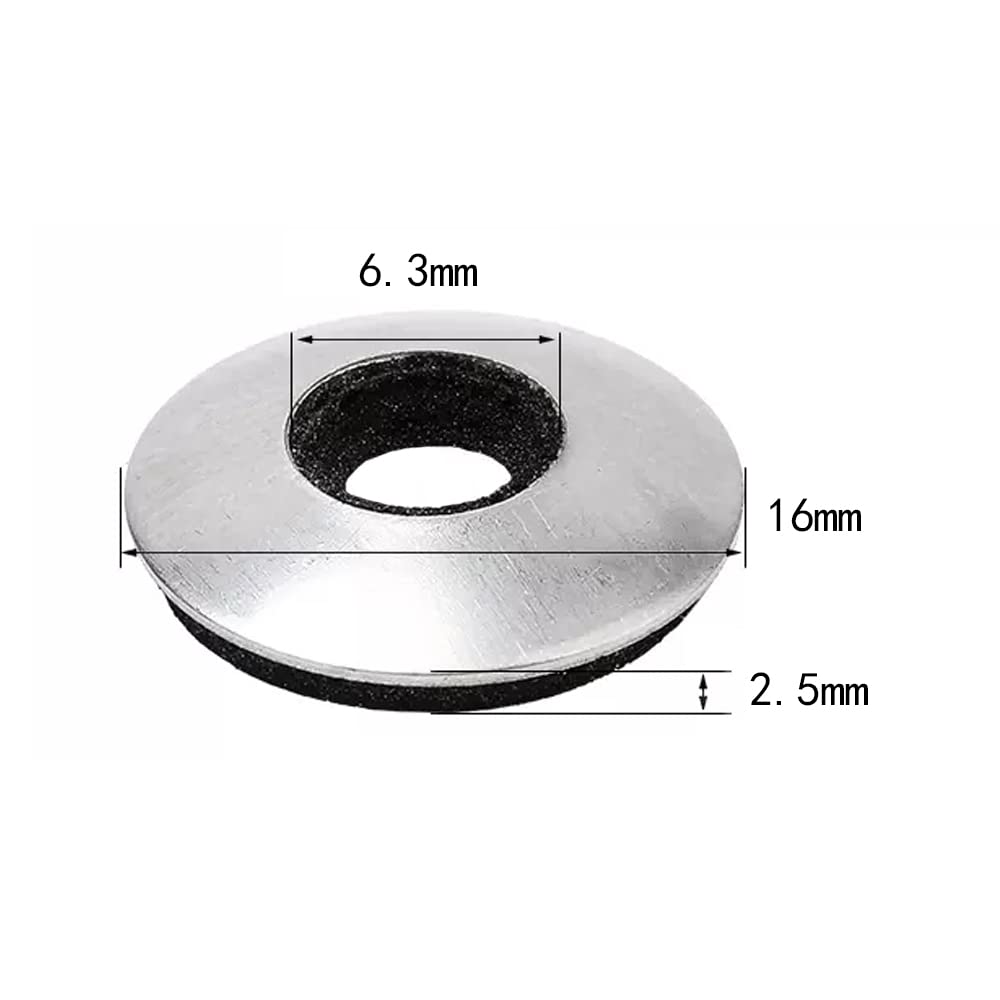 20 pezzi Rondelle di Tenuta in EPDM Acciaio inox 304 Rondella Vulcanizzata Rondelle per Viti, M6.3x16mm