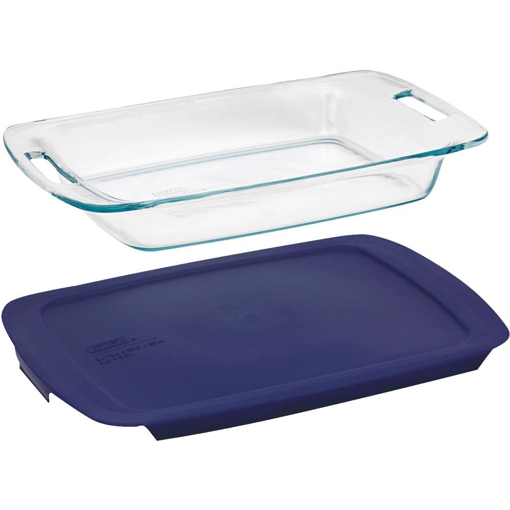 Plat de cuisson rectangulaire Pyrex facile d'appui pour cuisiner au four sans risque de brûlure
