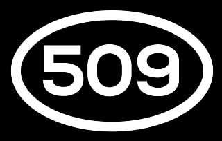 DHDM 509 Area Code Sticker Washington Spokane Kennewick Opportunity City Pride Love | 5-Inches by 3-Inches | Premium Quality White Vinyl | ND773