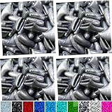 zetpo 80 cappucci per unghie per gatti, con adesivi e applicatori, colore argento, taglia M