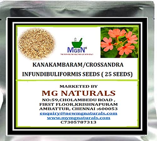 Mgbn The Path For The Healthier Life With Beauty Kanakambaram/Crossandra Infundibuliformis Seeds (25 Seeds) (B09B1VS98J) Amazon Price History, Amazon Price Tracker