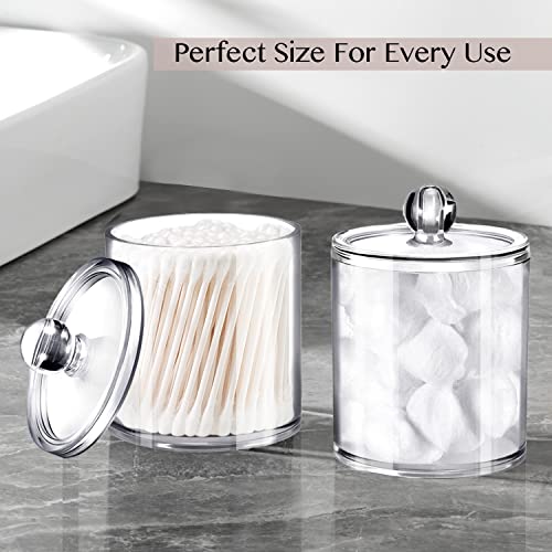 image for SheeChung 4 Pack Plastic Acrylic Bathroom Vanity Countertop Canister J
