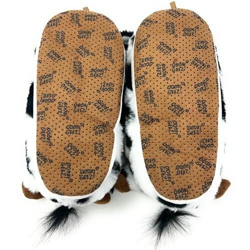 Image of Women's Animal Plush Slippers, Cute Cozy Fuzzy House Shoes Non-Slip Sole