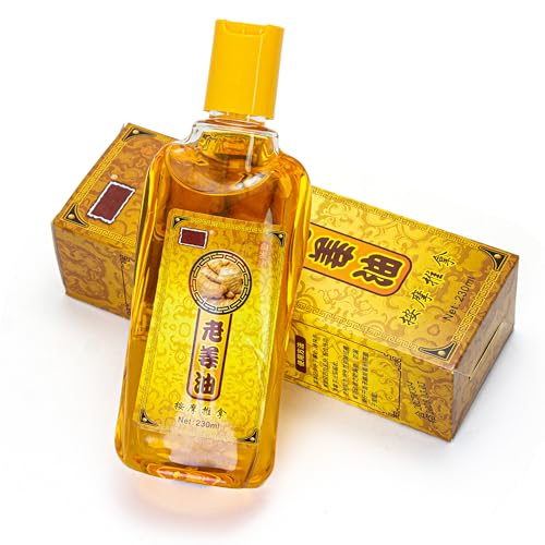 Elitzia Aceite de masaje de jengibre, loción de masaje corporal natural, aceite esencial profesional para relajar los músculos doloridos, anticelulitis, para masaje de tejidos profundos, cuerpo