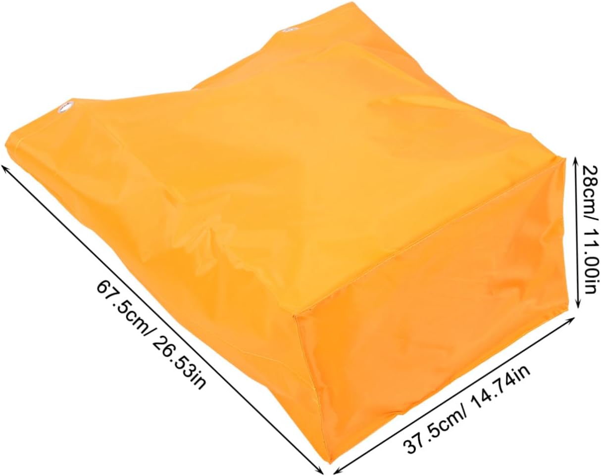 Replacement Janitorial Cleaning Cart Bag, High Capacity Thickened Canvas Tote for Housekeeping Carts, Sturdy Yellow Multipurpose Cloth Bag for Commercial Cleaning Use