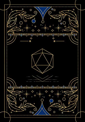 RPG journal: Mixed paper: Ruled, graph, hex: For role playing gamers: Notes, tracking, mapping, terrain plans: Vintage black dice deco cover design