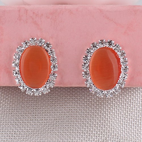 Grace Jun XHEJ141 Bridal Rhinestone Opal Oval Shape Clip thumb #3
