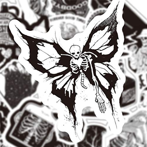 100 Pegatinas Góticas Impermeables de Vinilo - Calaveras,