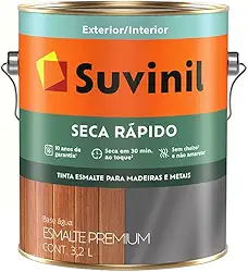 Tinta Suvinil Tintas para madeiras e metais esmalte brilhante seca rapido 3.6L - Preto - 51401243