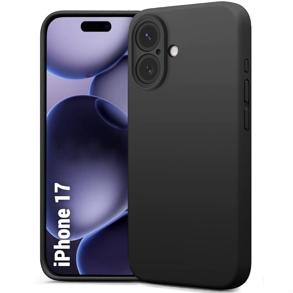TheGiftKart Genuine Liquid Silicone Back Cover Case for iPhone 17 | Soft Micro-Fibre Lining Inside | Camera Protection Bump | Shockproof Back Cover Case for iPhone 17 (Silicone, Black)-image-6