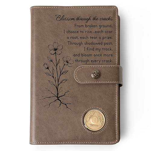 Custom Design AA Big Book & 12 Steps and 12 Traditions Book Set Cover Alcoholics Anonymous Gifts Fits 2 Hardcover AA Books AA Coin Holder