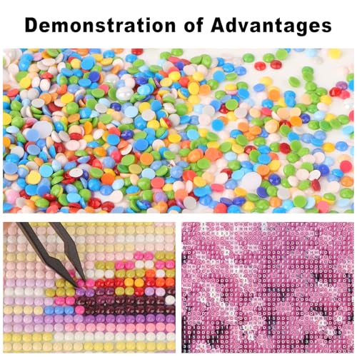 Image of AiYuanzsh 5D Diamond Painting Kits for Adults, Heart Flower Tree Diamond Art Kits for Beginners, Love Cherry Blossom Tree DIY Full Drill Diamond Dot Gem Painting for Home Wall Decor 13.8x13.8inch