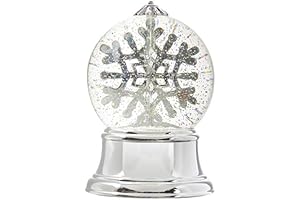 RAZ Imports 2021 Snowed in 7-inch Spinning Snowflake Snow Globe