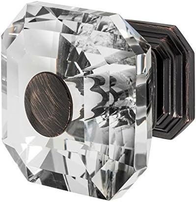 Wisdom Stone 4222ORB-C Clubhouse 1-5/16 in. Oil Rubbed Bronze with Clear Crystal Cabinet Knob