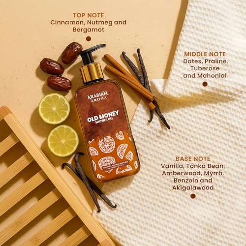 Arabian Aroma Old Money Luxury Shower Gel 250ml - Image 4