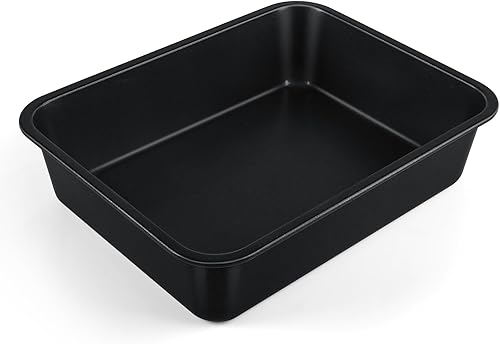 TeamFar Sartén para lasaña, 12.75 x 10 x 3.1 pulgadas, bandeja rectangular para hornear con núcleo de acero inoxidable y revestimiento