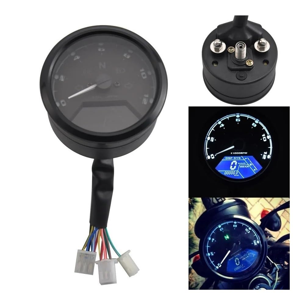 digital odómetro Medidor de motocicleta 12 V 2/4 cilindros