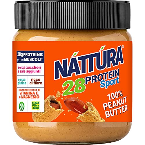 NATTURA - Mantequilla de maní, mantequilla de araquidi 100% natural, ideal para deportistas, aperitivo perfecto antes y después de cumpleaños, sin gluten, rico en magnesio y vitamina E, sin aceite de