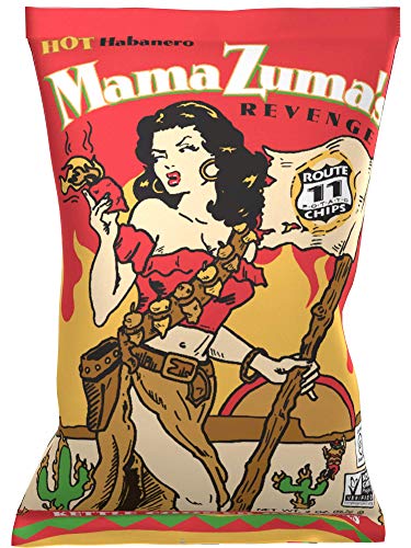 Route 11 Potato Chip : Mama Zuma's Revenge (15 bags (2 oz each)) hot habanero spicy chips