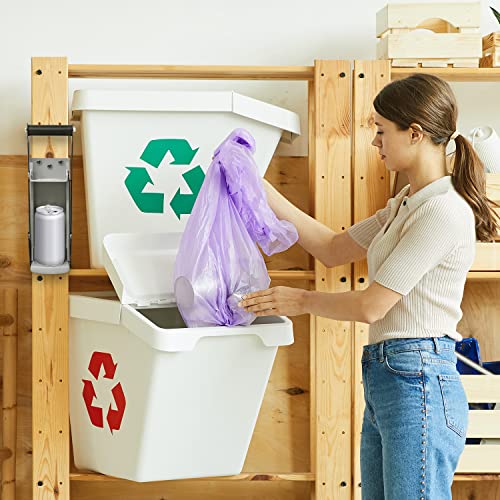 Joeji's Kitchen Dosenpresse Wandmontage - Blechdosenpresse mit Flaschenöffner - Müllpresse für Bier und Getränkedosen - Umweltfreundliches Recycling-Tool - Grau