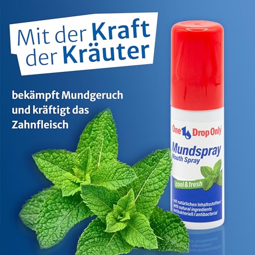One Drop Only antibakterielles Mundspray gegen Mundgeruch mit natürlichen Inhaltsstoffen für eine effektive Mundhygiene, frischer Atem Spray, mouth spray fresh (1 x 15 ml) – Bild 5