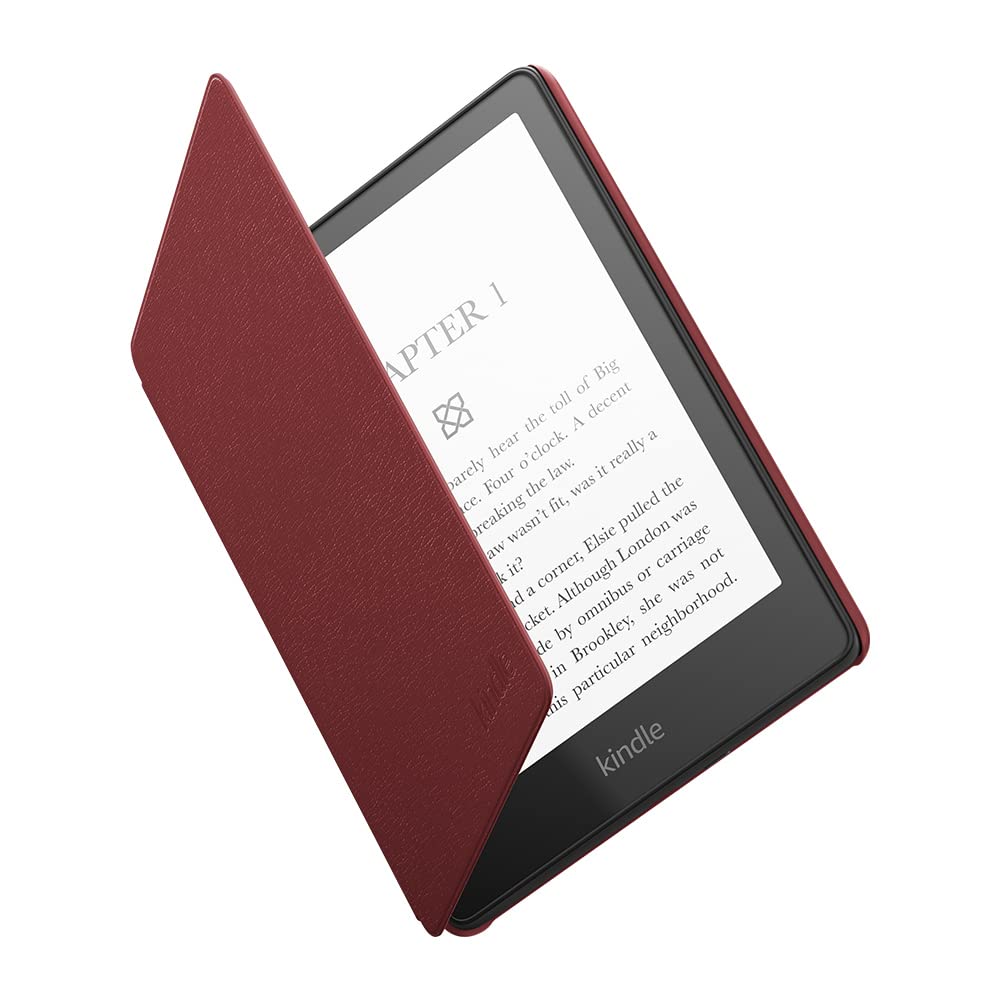 Amazon Kindle Paperwhite Leather Case | Compatible with 11th generation (2021 release), slim and lightweight cover, Merlot