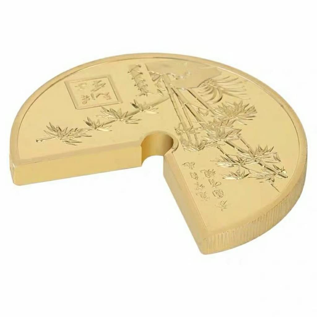 Amazon | 竹柄 印矩 いんく 書鎮 文鎮 銅製 ペーパーウェイト 書斎飾り