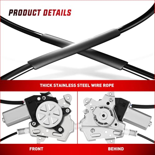 Image of Nilight 741-348 Window Regulator /Motor Front Driver Side Compatible with Nissan Frontier 2005 2006 2007 2008 2009 2010 2011 2012 2013 2014 2015 only use Connector 2 Pins