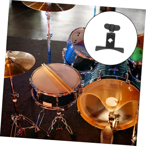 Abrazadera para soporte de Cowbell Toddmomy para aro de batería, fácil instalación y sujeción segura para bateristas de jazz y bandas de marcha miniatura 3