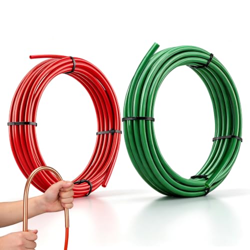 Image of Tnisesm 2 Pcs Copper Pipe Bender Kit - 13ft Tubing Bender Strips, Air Bender for 1 /4 inch and 3 /8 inch Air Conditioning Copper Pipes, Mini Split Pipe Bender Set