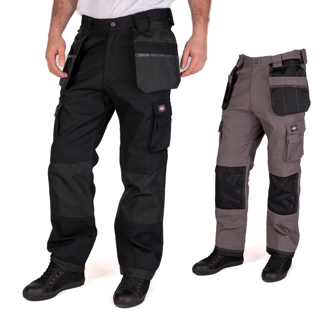 Safety Pants Cargo Trousers, Black 
