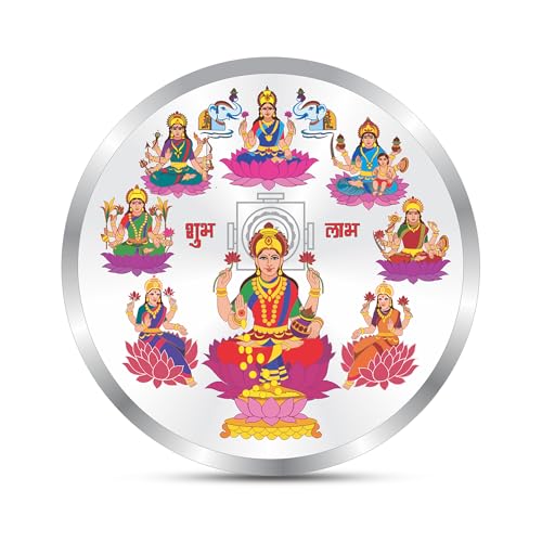 Image of ACPL Precious Moments BIS Hallmarked Ashta Laxmi Silver Coin 999 Pure with Gift Box