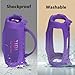 XEGIMOR Silicone Cover Case for JBL Charge 6 Portable Bluetooth Speaker Accessories, Charge 6 Speaker Protective Case with Shoulder Strap (Purple Cover)