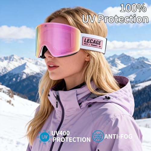 Gafas de esquí fotocromáticas sin marco OTG para snowboard de hombre y mujer 2