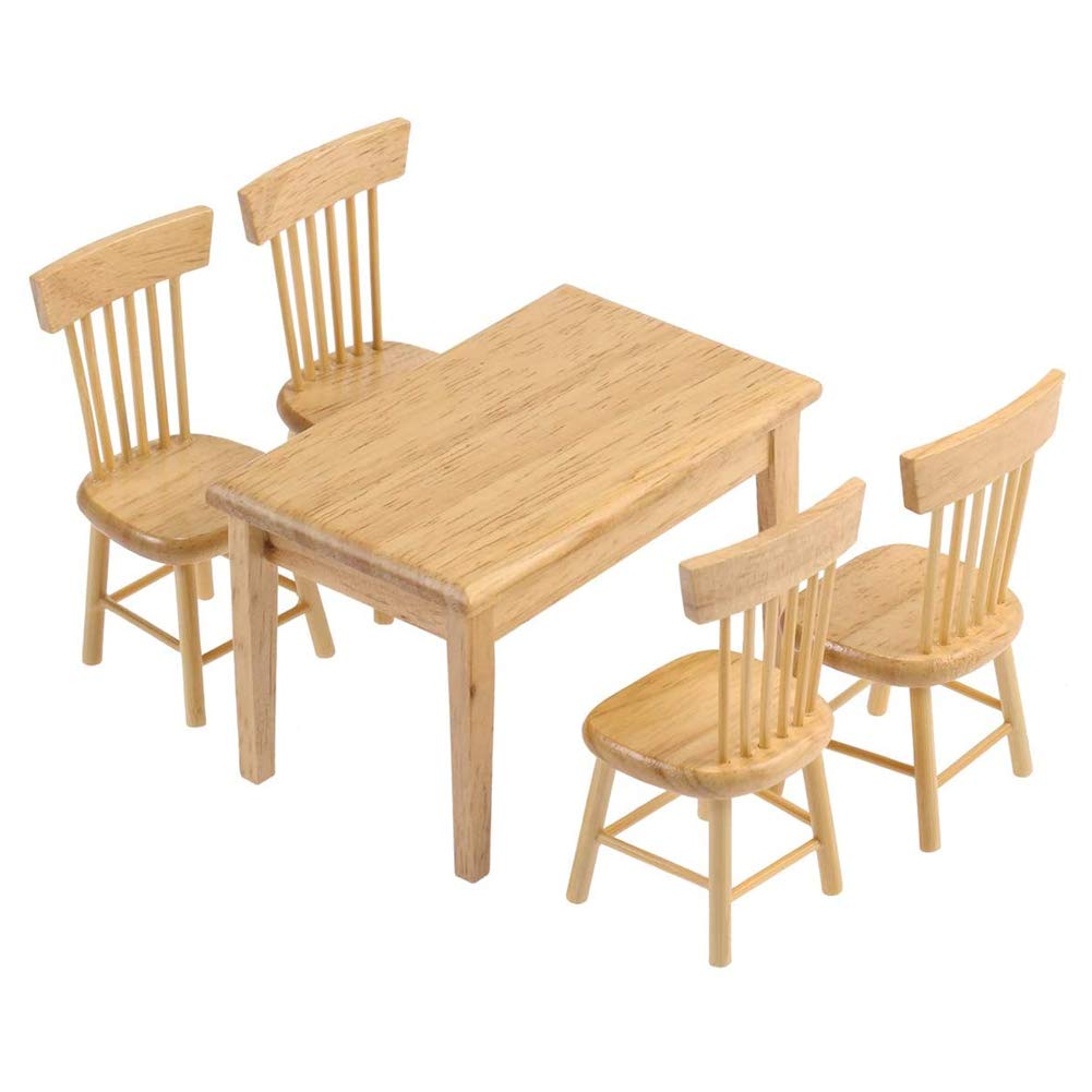 Amazon.com: 5 Piece Wooden Model Table Chair Set, 5pcs Amazon.com: 5 Piece Wooden Model Table Chair Set, 5pcs