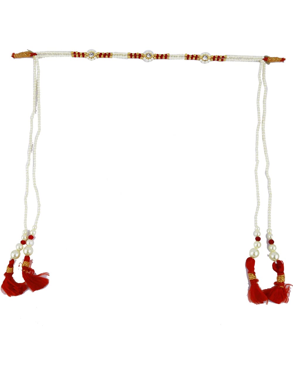 Maroon-White Colour Mundavali for Women Girls Men-image-12