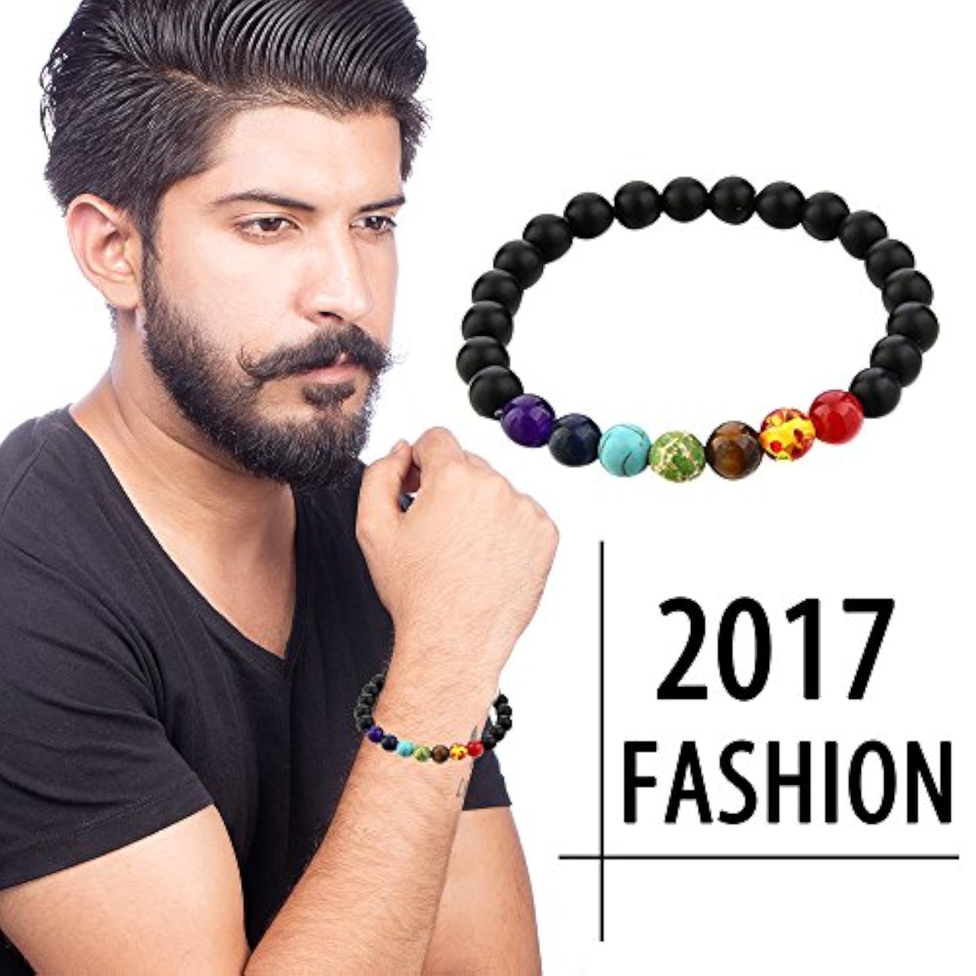 Luxuria Crystal & Onyx Stones Bracelet Jewellery