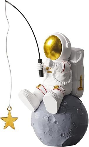 Estatua de astronauta espacial escultura de resina para decoración del hogar habitación de los niños dormitorio mesita de noche estantería figuras